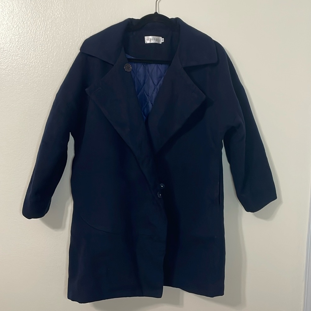 Dark Blue Women Blazer Jacket